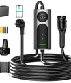 NOEIFEVO CY01 Type 2 Ladekabel Schuko 220V, 3,7kW Mobil Wallbox med APP, 6-16A 1-faset Ladekabel til Alle Elbiler (IEC 62196-2) & PHEVS