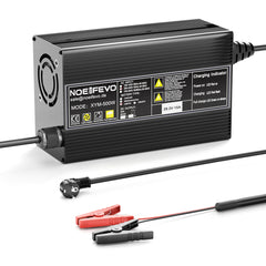 Noeifevo 29,2 V 15 A LiFePO4 Caricabatterie per batteria al litio 24 V 25,6 V, attivazione BMS 0 V, spegnimento automatico con protezione completa