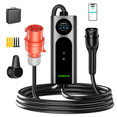 NOEIFEVO 2026 Pro mobil wallbox 11 kW med app, elbil CEE 16A til Type 2 ladekabel, 3-faset EV-lader til alle EV'er (IEC 62196-2) & PHEV'er