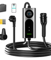 NOEIFEVO CY01 Typ 2 latauskaapeli Schuko 220V, 3,7kW mobiili seinälatauslaite sovelluksella, 6–16A 1-vaiheinen latauskaapeli sähköautoille (IEC 62196-2) & PHEV:ille
