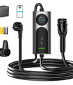 NOEIFEVO CY01 Type 2 Ladekabel Schuko 220V, 3,7kW Mobil Wallbox med APP, 6-16A 1-faset Ladekabel til Alle Elbiler (IEC 62196-2) & PHEVS