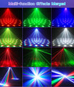 65W Disco Partylys, toarmet RGBW 4-i-1 LED-effektspot med fjernbetjening, sceneffektprojektor til DJ-fester, koncerter, bryllupper og teater