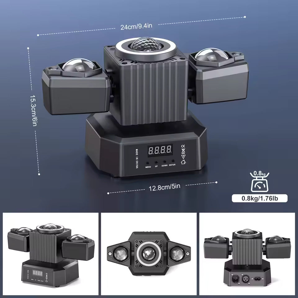 65W Disco Partylys, toarmet RGBW 4-i-1 LED-effektspot med fjernbetjening, sceneffektprojektor til DJ-fester, koncerter, bryllupper og teater