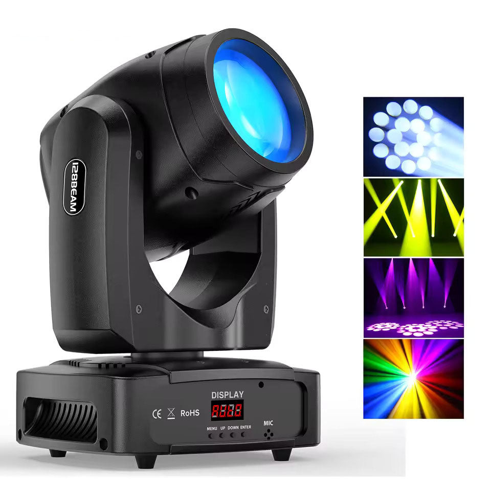 200W LED Beam moving head schijnwerper, 18 prisma's kleurprojector voor podiumverlichting, effectprojector voor bars, verjaardagsfeesten, clubs, KTV's, concerten en theaters