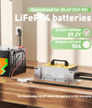 NOEIFEVO Caricabatteria LiFePO4 29,2V 50A per batteria LiFePO4 24V 25,6V, impermeabile, attivazione BMS 0V