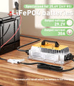 Noeifevo 29,2 V 30 A  LiFePO4 batería de Cargador para batería de litio de 24 V 25,6 V, resistente al agua, activación BMS de 0 V, apagado automático