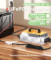 NOEIFEVO 54.75V 20A מטען סוללות LiFePO4 עבור סוללת LiFePO4 48V 15S, עמיד למים