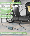 NOEIFEVO 58.8V 8A 14S Lithium-Batterilader til 14S 51.8V Li-Ion Batterier, Strømindstilling 1-8A, langsom opladning og hurtig opladning (MLC1300)