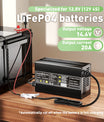 Noeifevo 14.6V 20A LiFePO4 batteriladdare för 12V 12.8V LiFePO4 batteri