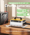 NOEIFEVO 58.4V 50A LiFePO4 batterioplader til 51.2V (48V) 16S LiFePO4 batteri, vandtæt, 0V BMS aktiveret