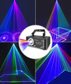 DJ-diskolys partylys, 3D RGB-animasjonsdiskolys med fjernkontroll, partilys med DMX, musikkstyrt beam-effekt scenelys for fest, festival, klubb, scene og show