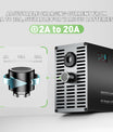 מטען סוללת ליתיום-LiFePO4 NOEIFEVO 87.6V 2-20A עבור סוללת LiFePO4 24S 76.8V, תצוגת LCD, זרם ניתן להתאמה, מטען למנוע גרירה, סירה וקראוון.