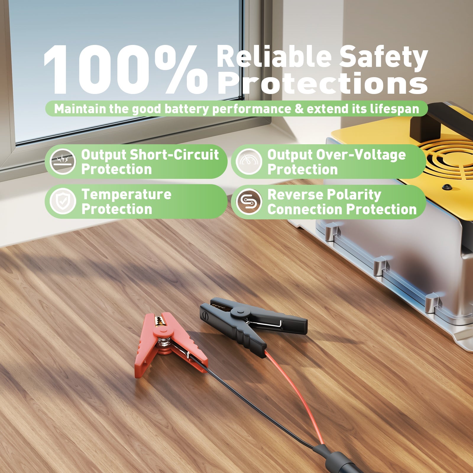 NOEIFEVO 43.8V 40A LiFePO4 batteriladdare för 38.4V 36V 12S LiFePO4 batteri Vattentätt för golfbil RV-båt