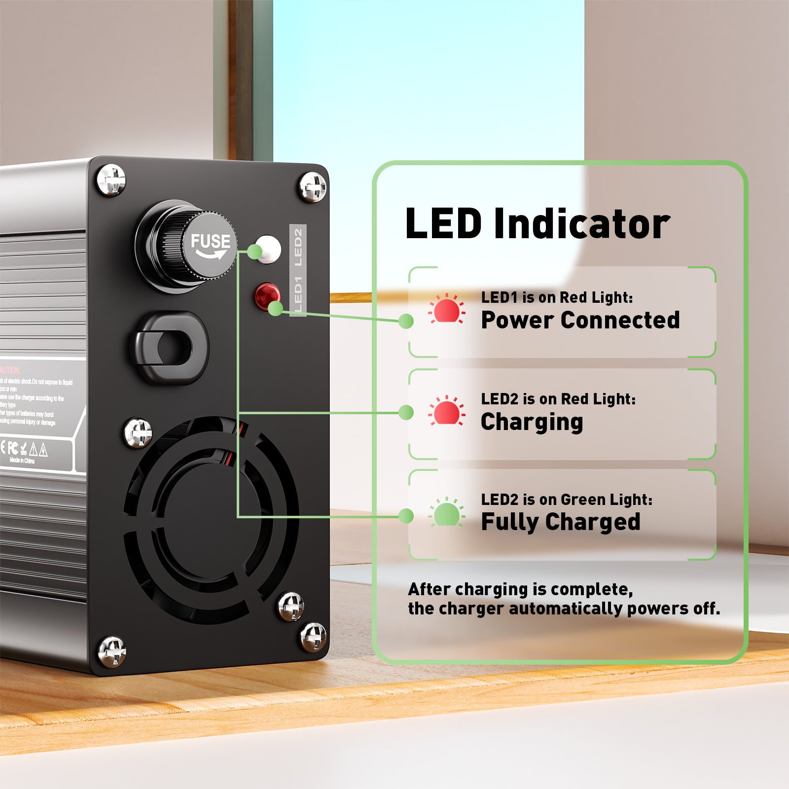 NOEIFEVO 54,6V 5A lítiová nabíjačka pre 13S 48V batériu skútra Ebike, hliníkový kryt, ventilátor