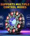 180W 8-Arm-Beam-Partylicht Bühnenbeleuchtung, 4-in-1 RGBW LED-Effektleuchte DMX512 für DJ, Disco-Party, KTV, Konzert, Nachtclub