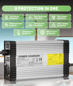 NOEIFEVO 69V-73.5V 5A Blybatterioplader til 60V blybatterier, med kølefan og automatisk afbrydelse