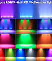 60W Wandfluter, 9 LEDs mit 4-in-1 RGBW-Licht, Bühnenbeleuchtungseffekte, DJ-Partyleuchte, Projektorleuchte, geeignet für Diskotheken und Theater.