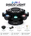 150W 8-Arm RGB Laser Moving Head Licht DJ Party Bühnenlicht, mit Fernbedienung, DMX512 Disco Licht für Party Konzert Bar Feiertage