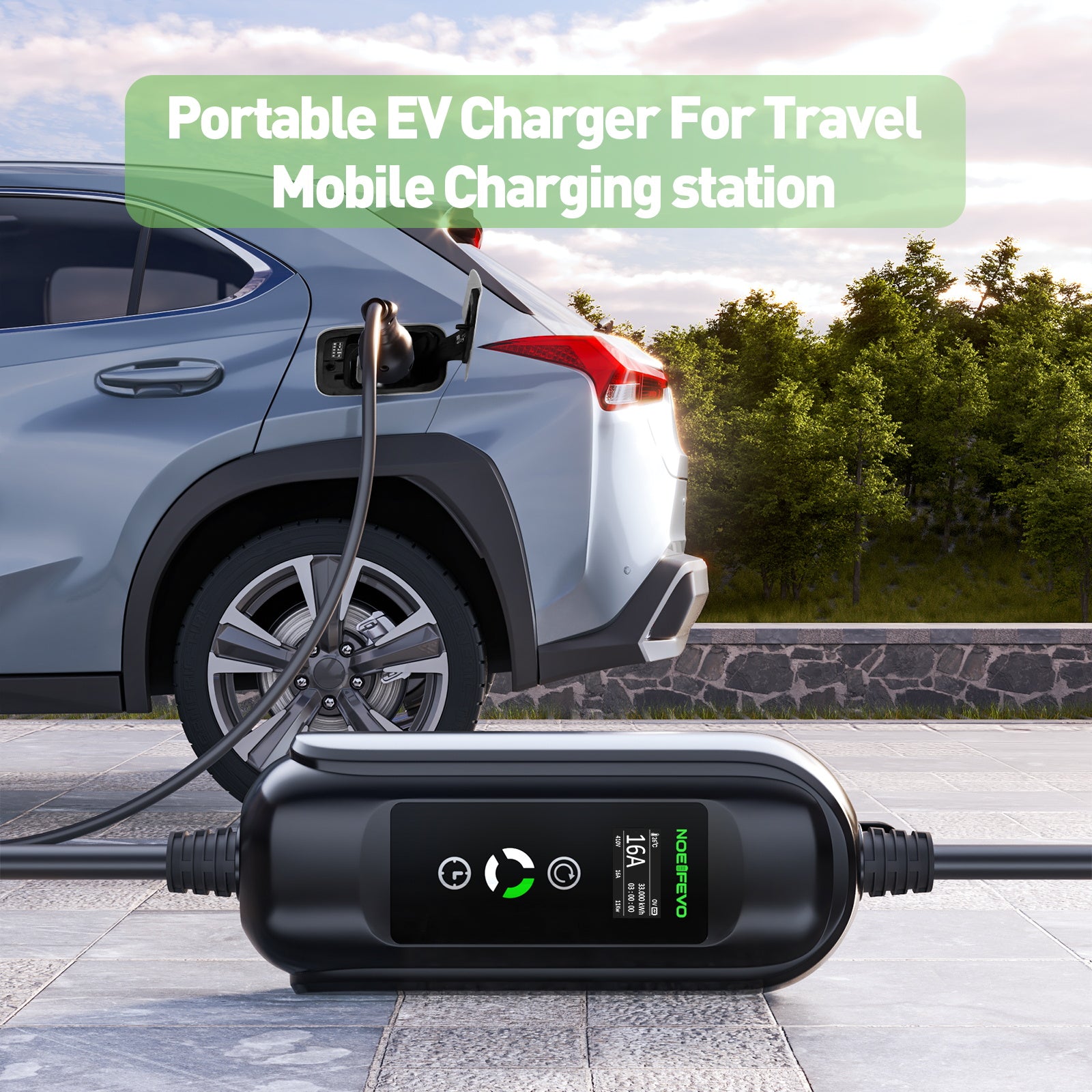 Noeifevo Typ2 EV-Ladekabel, 11KW 16A CEE 5m/10m/15m  Mobile EV Ladegerät, DC6mA RCD Schutz