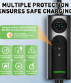 NOEIFEVO 2026 Pro Mobile Wallbox 22kw mit app, e auto CEE 32A auf Typ 2 Ladekabel, 3-phasig EV Ladegerät für Allen EVs(IEC 62196-2) & PHEVS