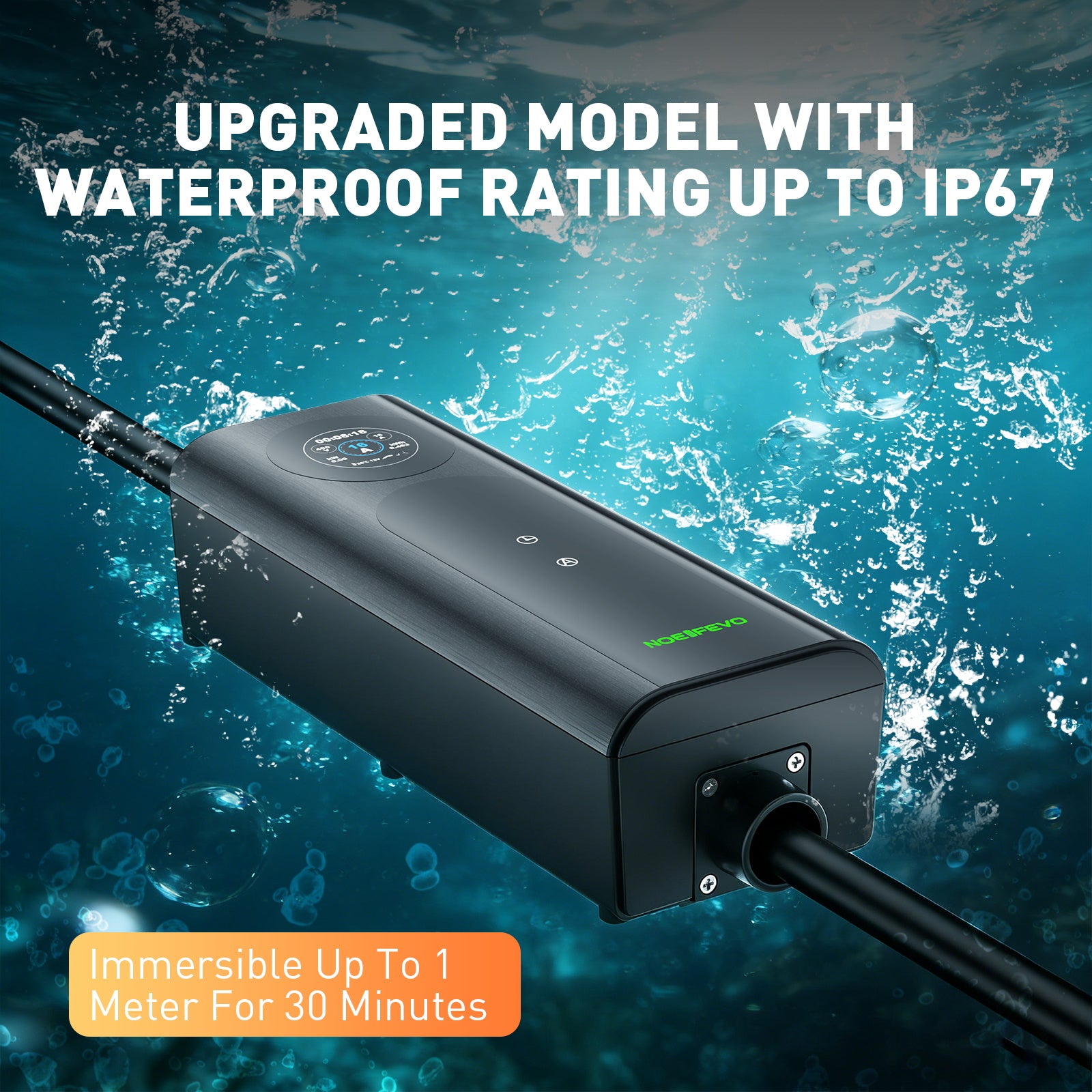 NOEIFEVO Mobiele wallbox 11kW met app [5m/10m | 3-fase | 6–16 A], laadkabel voor elektrische auto CEE-16A 400V naar type 2 met instelbaar laadvermogen, EV-lader voor ID.3/4/5/7, IX1, Model 3/Y en andere BEV/PHEV