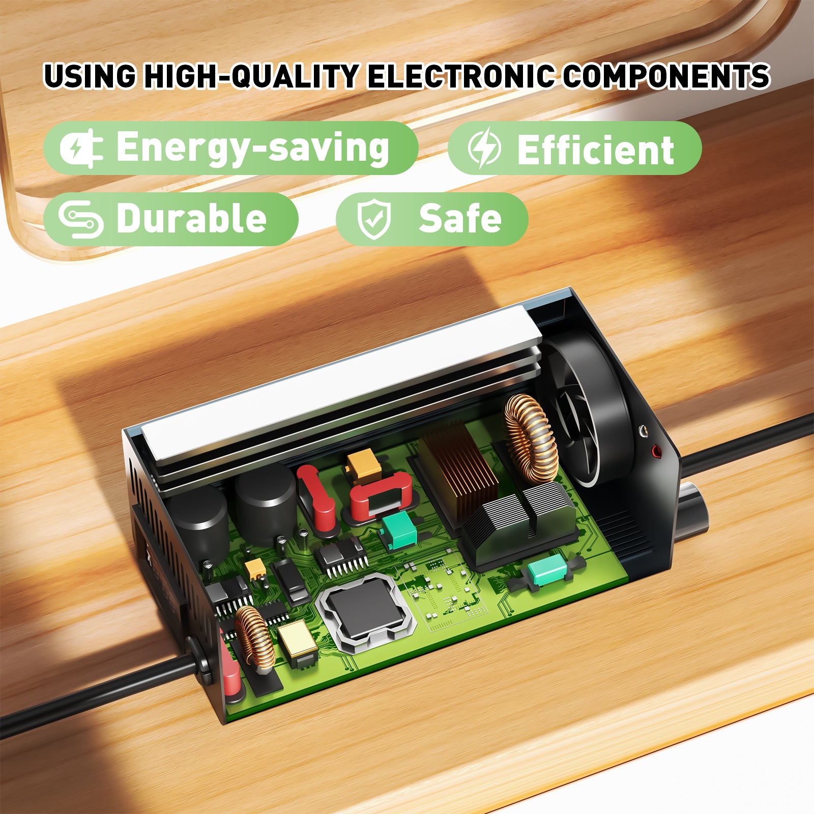 NOEIFEVO 72V 1A-8A Strom Einstellbares Batterieladegerät für Blei-Säure-Batterien, AGM, Gel, Golfwagen-Batterieladegerät,LED-Anzeige