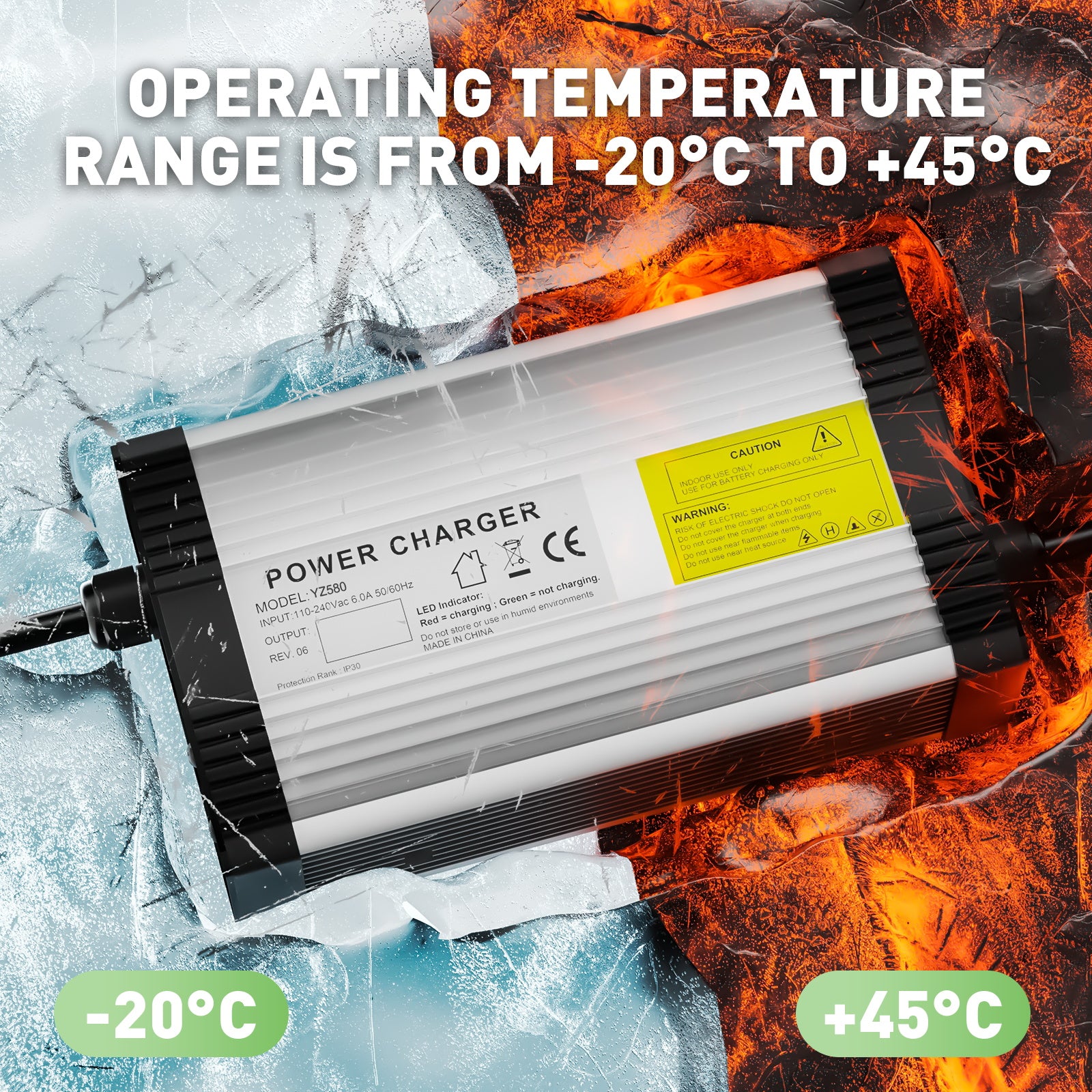 NOEIFEVO 67.2V 5A Lithium-akkulaturi 16S 59.2V 60V litiumakuille, jäähdyttimellä, automaattisella sammutuksella.