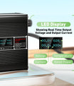 NOEIFEVO 29.4V 10A Lithium-lader til 7S 25.9V Li-Ion Lipo batteri E-cykellader, LED-display, aluminiumkasse, blæser