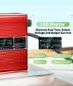 NOEIFEVO 33.6V 2A 3A 4A 5A Lithium-Ladegerät für 8S 29.6V Li-Ion Lipo-Batterien, Kühlventilator, automatischer Abschaltung（RED）