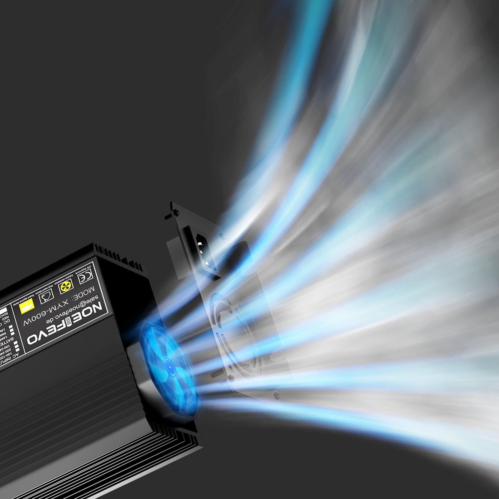 NOEIFEVO 58,4 V 10A LiFePO4 Carregador de bateria para 51,2 V (48 V) Bateria de lítio 16S para carrinhos de golfe, RVs e motores elétricos de pesca