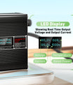 NOEIFEVO 29.2V 15A LiFePO4-batterioplader til 8S 24V 25.6V LiFePO4 lithiumbatteri, LED-display, aluminiumhus