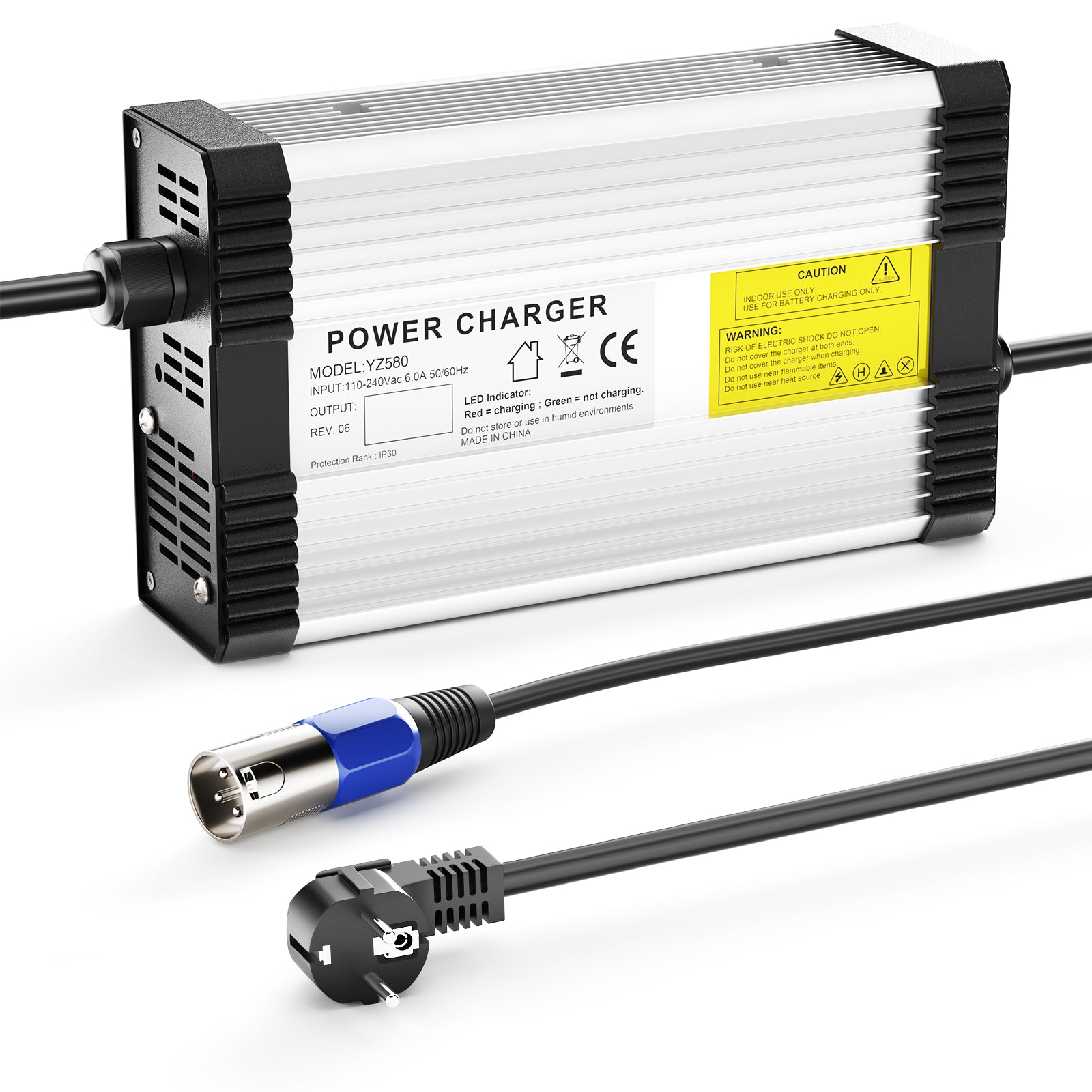 NOEIFEVO 71.4V 5A Lithium-batterilader til 17S 60V 62.9V Lithium-batteri, med køleventilator, automatisk afbrydelse.