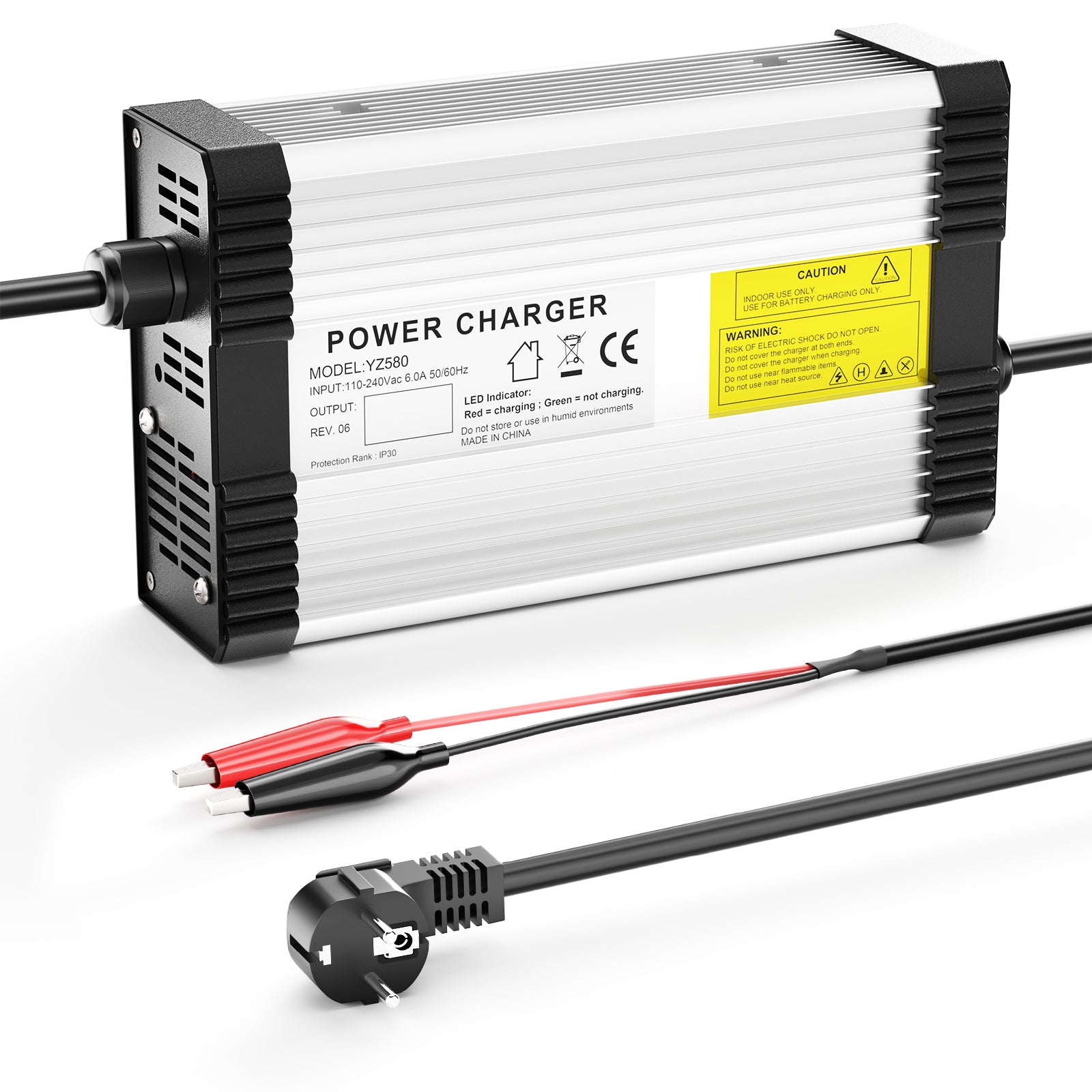 NOEIFEVO 87.6V 4.5A LiFePO4-batteriladdare för 72V 76.8V 24S LiFePO4-batteri, med kylfläkt, automatisk avstängning.