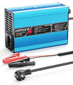 NOEIFEVO 16.8V 10A Lithium-lader til 4S 14.8V Li-Ion Lipo-batterier, køleventilator, automatisk slukning (BLÅ)