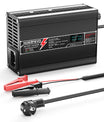 NOEIFEVO 24V 10A lithium LiFePO4 batterioplader, ladespænding 29,2V, med ventilator, aluminiumshus, LCD-skærm