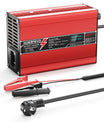 NOEIFEVO 12,6V 10A Carregador de Lítio para Baterias 3S 11,1V Li-Ion Lipo, Ventilador de Resfriamento, Desligamento Automático (Vermelho)