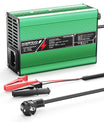 NOEIFEVO 29.4V  2A 3A 4A 5A Lithium-lader til 7S 25.9V Li-Ion Lipo-batterier, køleventilator, automatisk slukning (GRØN)