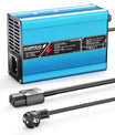 NOEIFEVO 42V 2A 3A 3.5A 4A Lithium-lader til 10S 37V Li-Ion Lipo-batterier, køleventilator, automatisk afbrydelse (BLÅ)