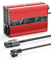 Cargador de Litio NOEIFEVO 54.6V 2A 2.5A 3A  para baterías Li-Ion Lipo 13S 48.1V, con ventilador de enfriamiento y apagado automático (ROJO)