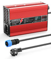 NOEIFEVO 25,2V  2A 3A 4A 5A para Baterías Li-Ion Lipo 6S 22,2V Litio de Cargador  , con Pantalla LCD, Ventilador de Refrigeración, Apagado Automático (ROJO)