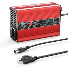 NOEIFEVO 41.4V-44.1V 4A  Blei-Säure-Batterieladegerät für 36V Blei-Säure Batterie, Mit LCD-Anzeige, Kühlventilator, automatischer Abschaltung(RED)