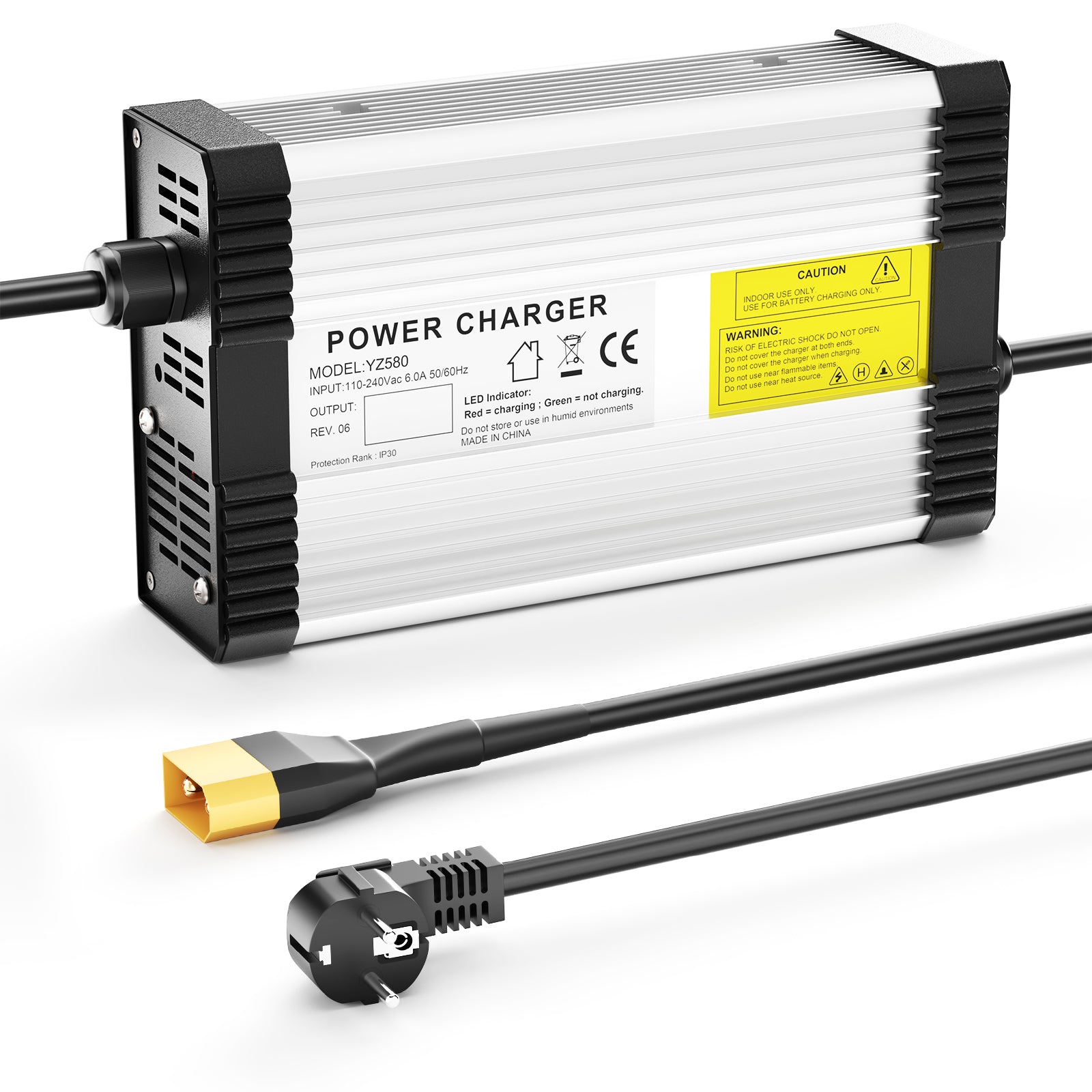 NOEIFEVO 96.6V 4A lithium batterioplader til 23S 84V 85.1V lithium batteri, med køleblæser, automatisk nedlukning.