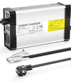 NOEIFEVO 33,6V 12A Lithium-batterilader til 8S 29,6V 30V Lithium-batteri, med køleventilator, automatisk slukning.