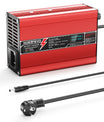 NOEIFEVO Cargador de litio 33.6V 2A 3A 4A 5A para baterías Li-Ion Lipo 8S 29.6V, con ventilador de refrigeración, apagado automático (ROJO)