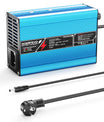 NOEIFEVO Cargador de batería de litio 42V 2A 3A 3.5A 4A para baterías 10S 37V Li-Ion Lipo, con ventilador de refrigeración, apagado automático (AZUL)