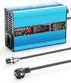 Carregador de Bateria LiFePO4 NOEIFEVO 36.5V 2A 3A 3.5A 4A para Bateria LiFePO4 10S 32V, com Desligamento Automático (AZUL).