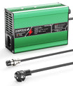 NOEIFEVO מטען ליתיום 29.4V 2A 3A 4A 5A עבור סוללות Li-Ion Lipo 7S 25.9V, מאוורר קירור, כיבוי אוטומטי (ירוק)