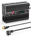 NOEIFEVO 14,6V 15A lithium LiFePO4 batterilader, til 4S 12,8V LiFePO4 batteri, med blæser, aluminiumsgehus og LCD-skærm