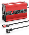 NOEIFEVO 58.8V 2A 2.5A 3A Caricabatterie al litio per batterie 14S 51.8V Li-Ion Lipo, con display LCD, ventola di raffreddamento, spegnimento automatico (ROSSO)