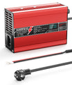 NOEIFEVO 50.4V 2A 2.5A 3A Cargador de Litio para baterías 12S 44.4V Li-Ion Lipo, con ventilador de refrigeración y apagado automático (ROJO)